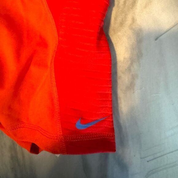 NWT New NIKE PRO Tight Fit 3” Training Shorts Dark Orange Red Blue M - Picture 6 of 6